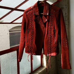 Belle Vere Suede Moto Jacket